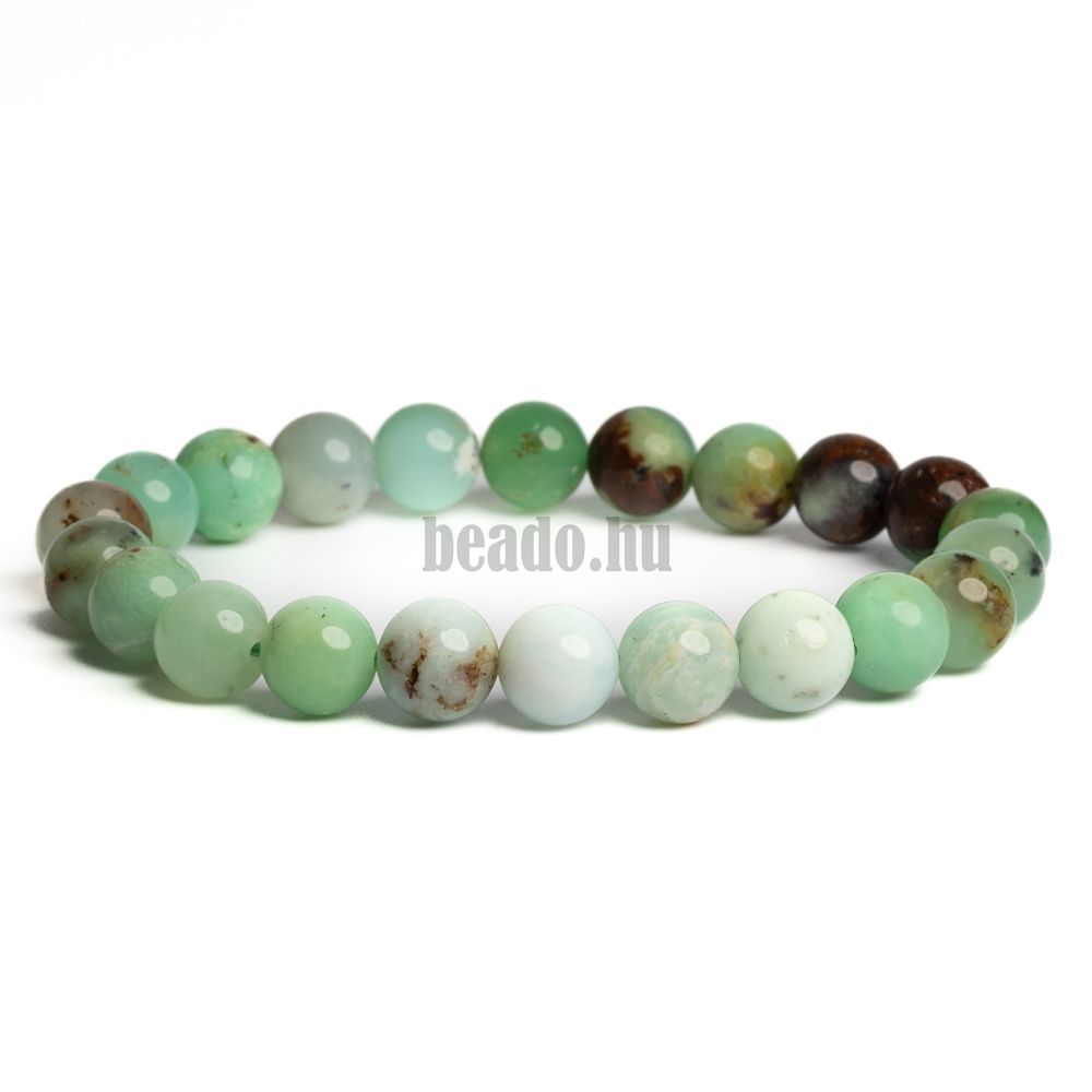 Krizopráz barna-zöld karkötő 8 mm Krizopráz barna-zöld karkötő 8 mm