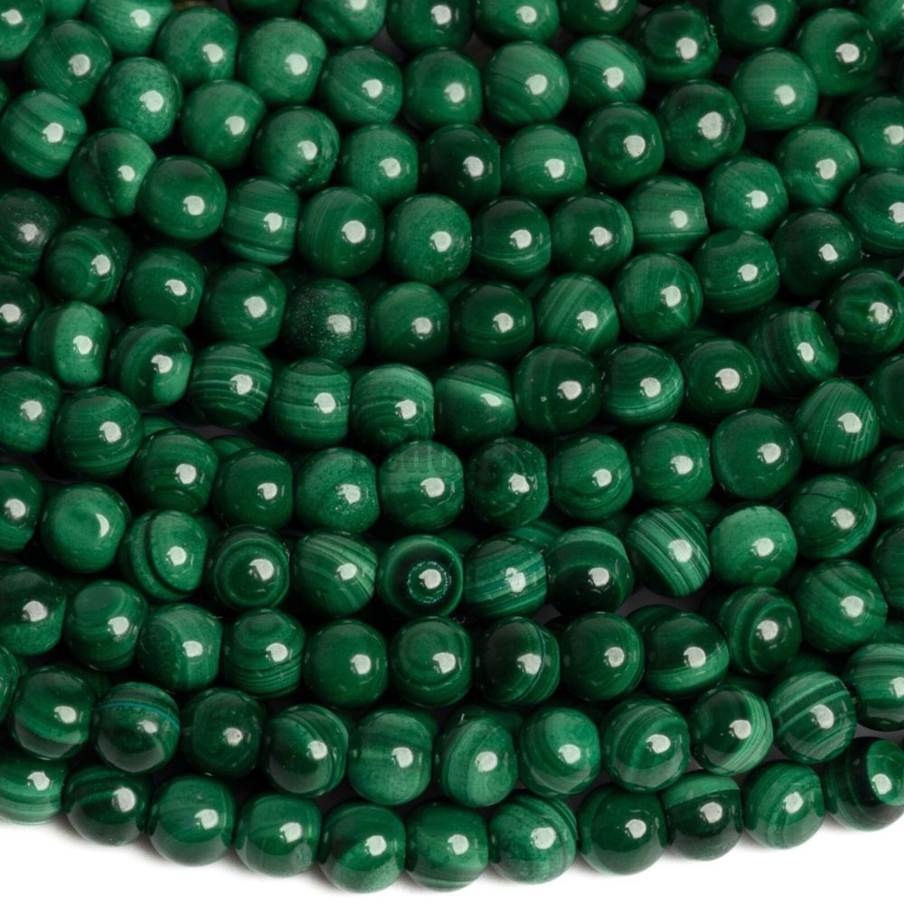 Malachit gyöngyök 3 mm zsinór Malachit gyöngyök 3 mm zsinór