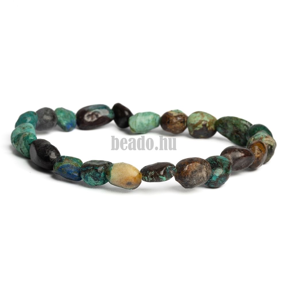 Karkötő krizokolla nyers gyöngyök 8x10 mm Karkötő krizokolla nyers gyöngyök 8x10 mm