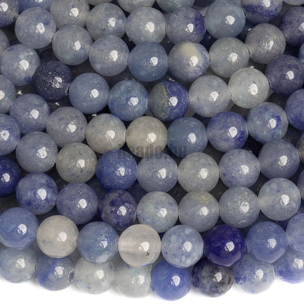 Aventurin kék gyöngyök 6 mm zsinór Aventurin kék gyöngyök 6 mm zsinór