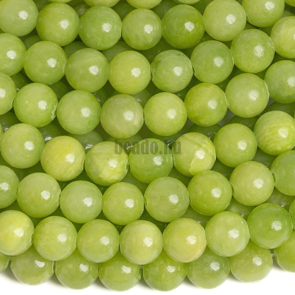 Jadeit borsózöld gyöngyök 8 mm zsinór Jadeit borsózöld gyöngyök 8 mm zsinór