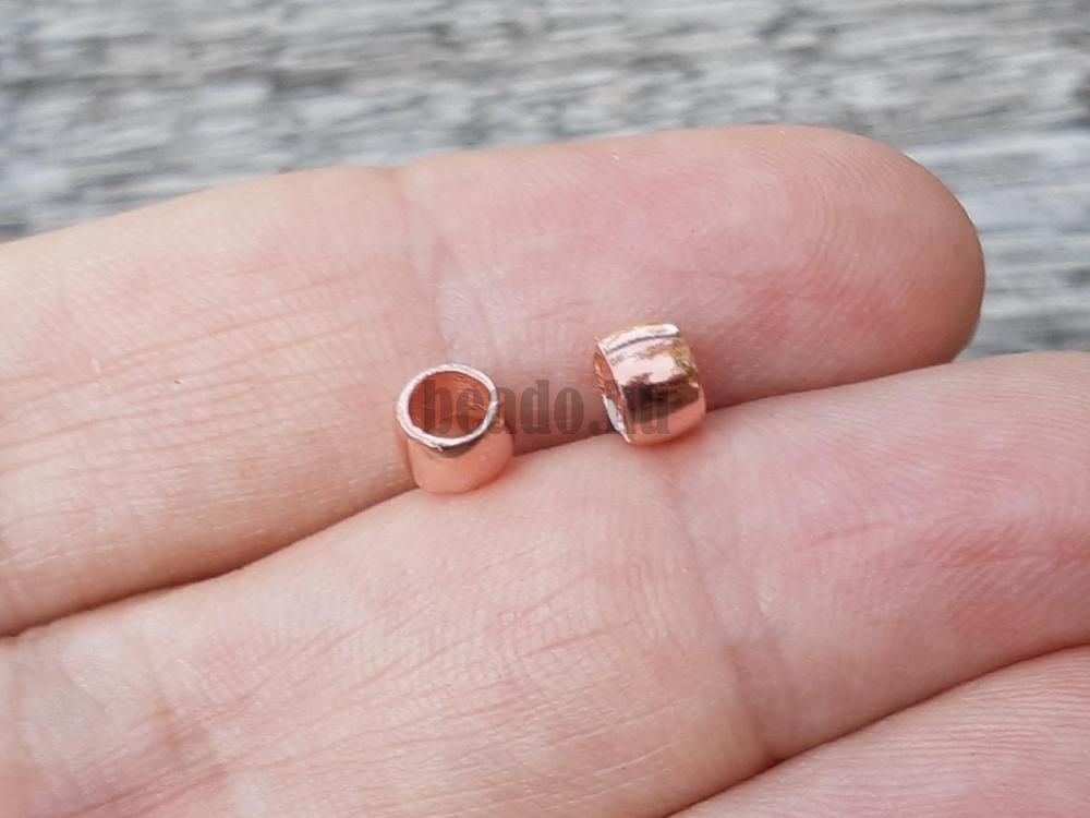 Charm fnk kzdarab 5x3 mm Ag925 sima aranyozott rzsaarannyal