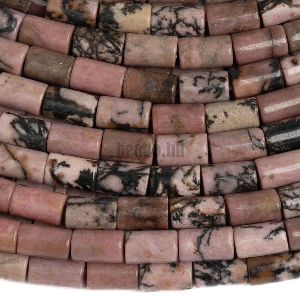 Rodonit kevert színek rudacskák gyöngyök 5x8 mm zsinór Rodonit kevert színek rudacskák gyöngyök 5x8 mm zsinór