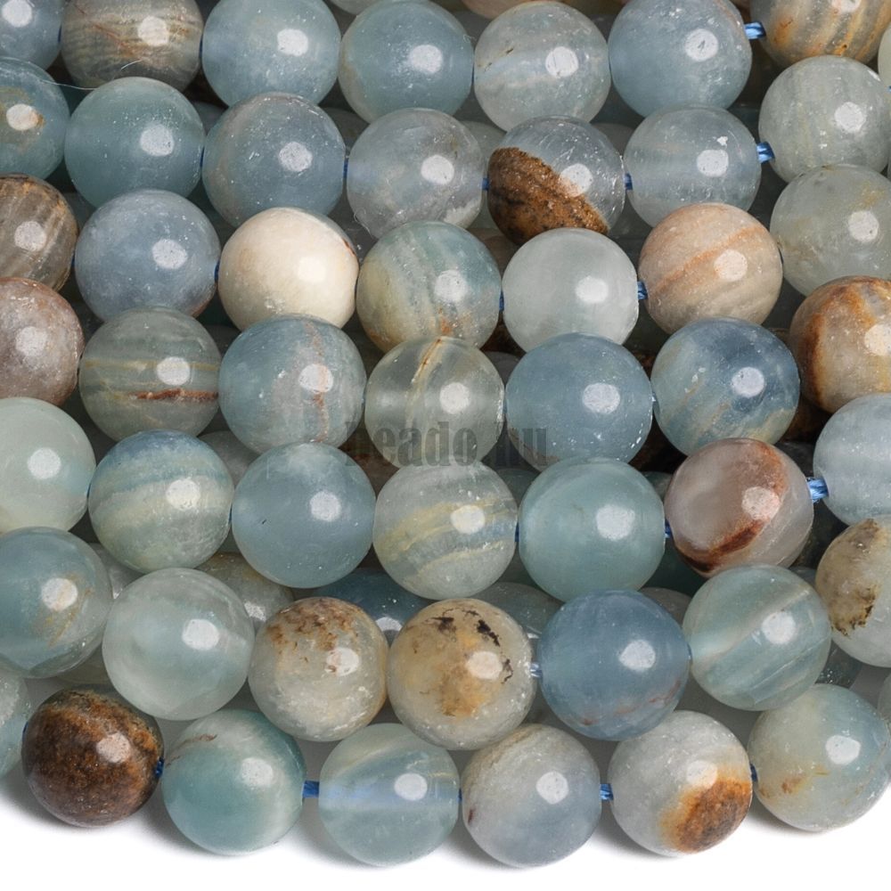 Kalcit barna gyöngyök 8 mm félhosszú zsinór Kalcit barna gyöngyök 8 mm félhosszú zsinór