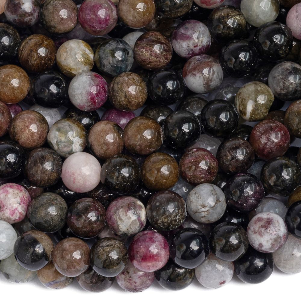 Turmalin lilásszürke gyöngyök 6 mm félzsinór Turmalin lilásszürke gyöngyök 6 mm félzsinór