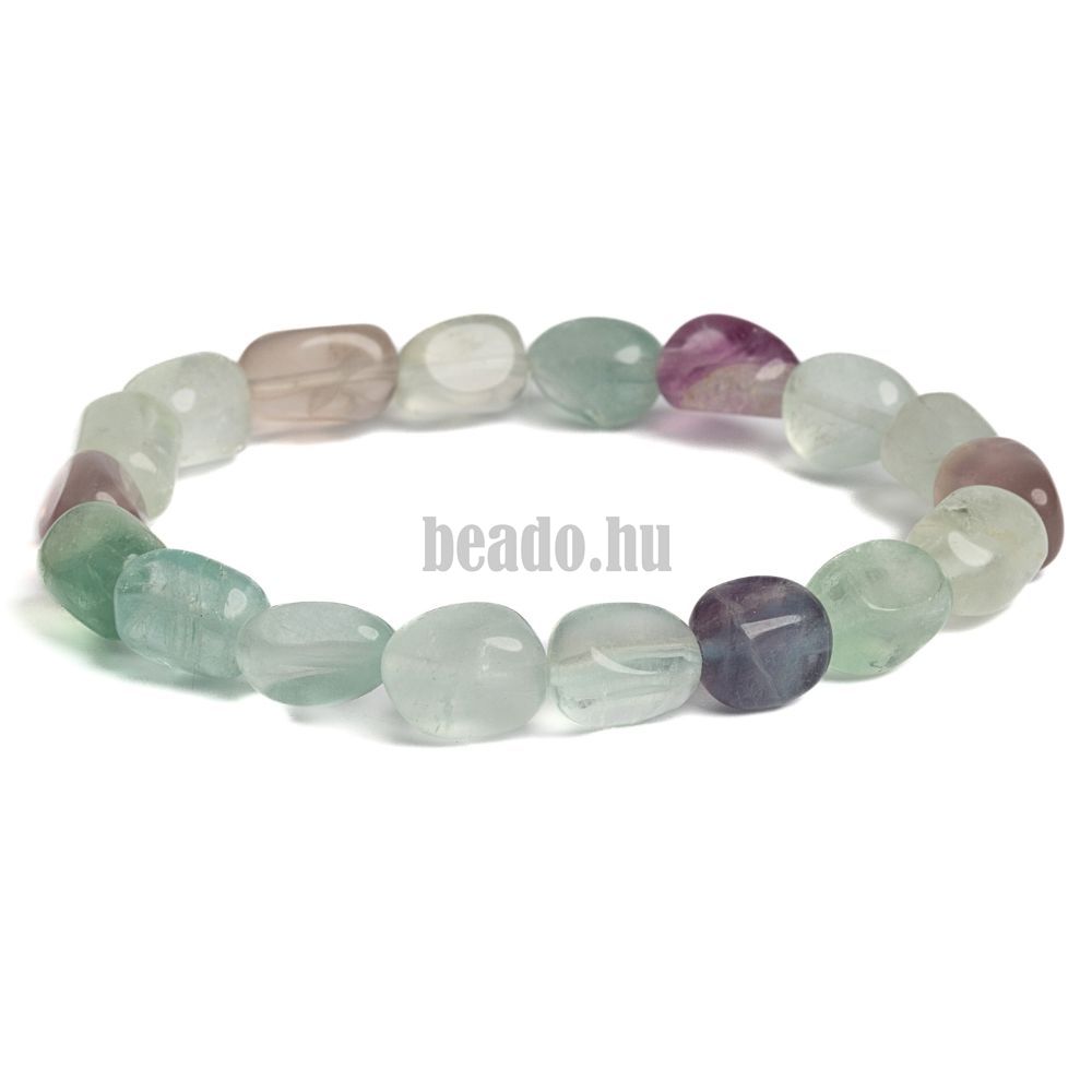 Karkötő fluorit cukorka nyers 8x10 mm Karkötő fluorit cukorka nyers 8x10 mm