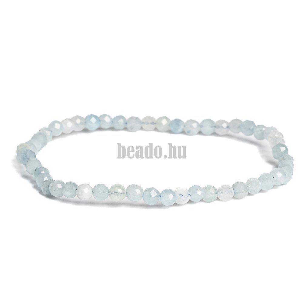 Karkötő akvamarin csiszolt 4 mm Karkötő akvamarin csiszolt 4 mm