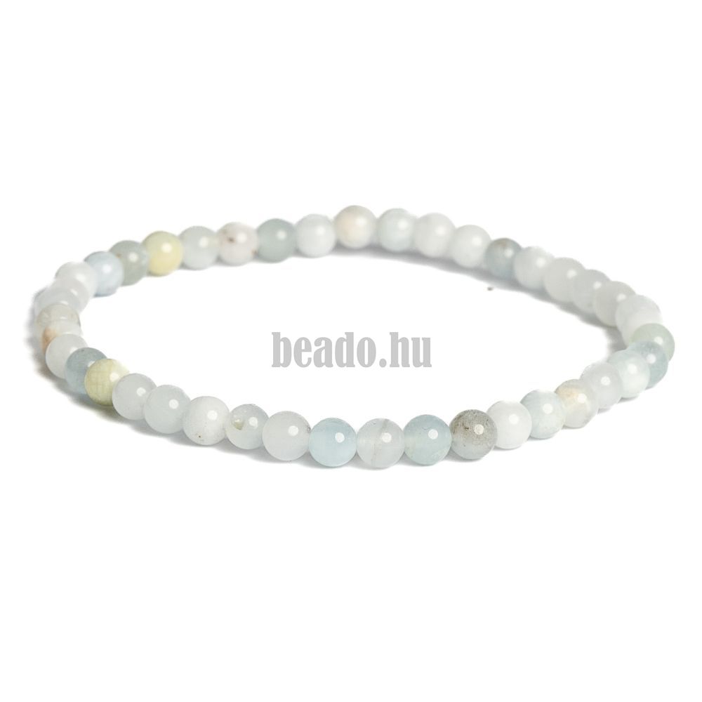 Karkötő akvamarin 4 mm kevert színek Karkötő akvamarin 4 mm kevert színek