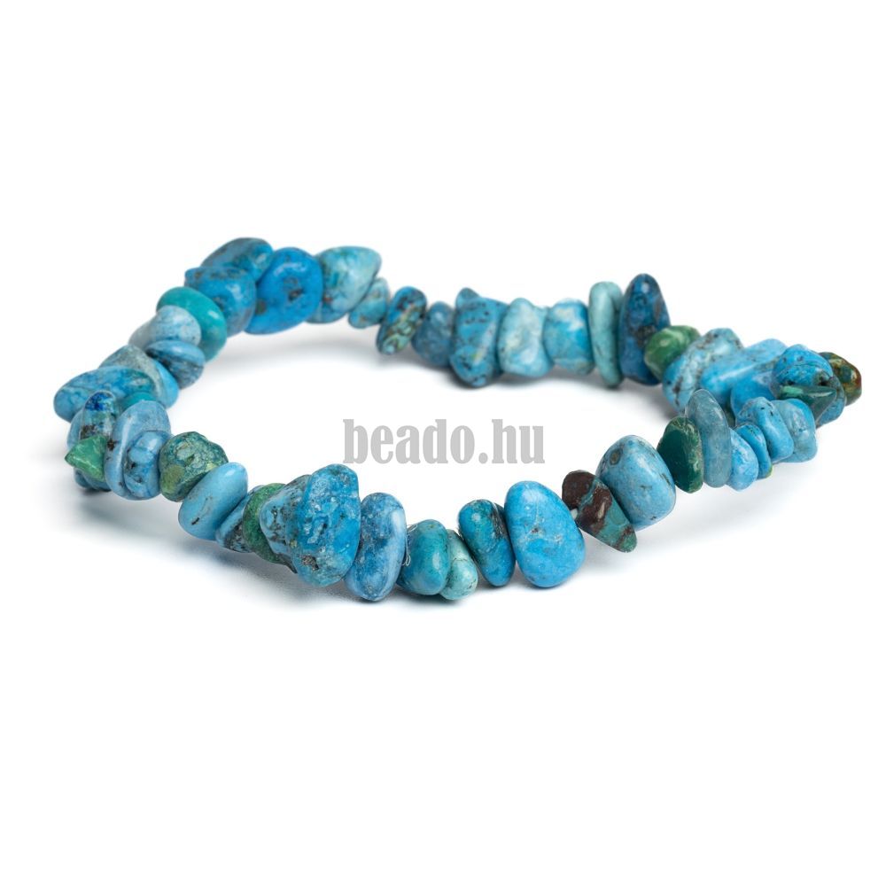 Karkötő krizokolla kék ásványtörmelék 6-11 mm Karkötő krizokolla kék ásványtörmelék 6-11 mm