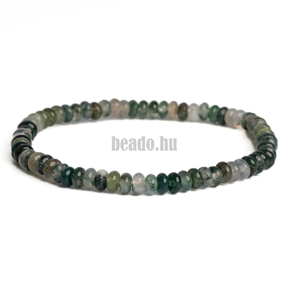 Karkötő mohaachát 2x4 mm rondell Karkötő mohaachát 2x4 mm rondell