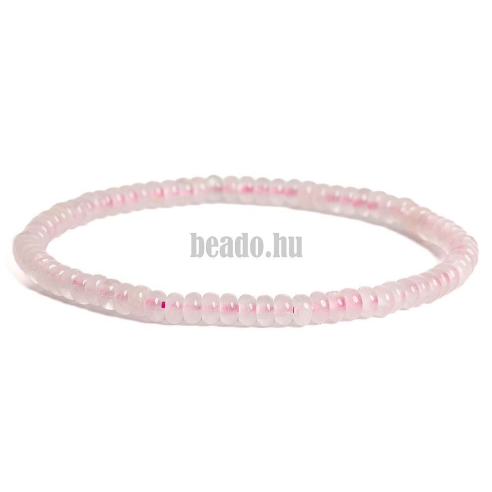 Karkötő rózsakvarc 2x4 mm rondell Karkötő rózsakvarc 2x4 mm rondell