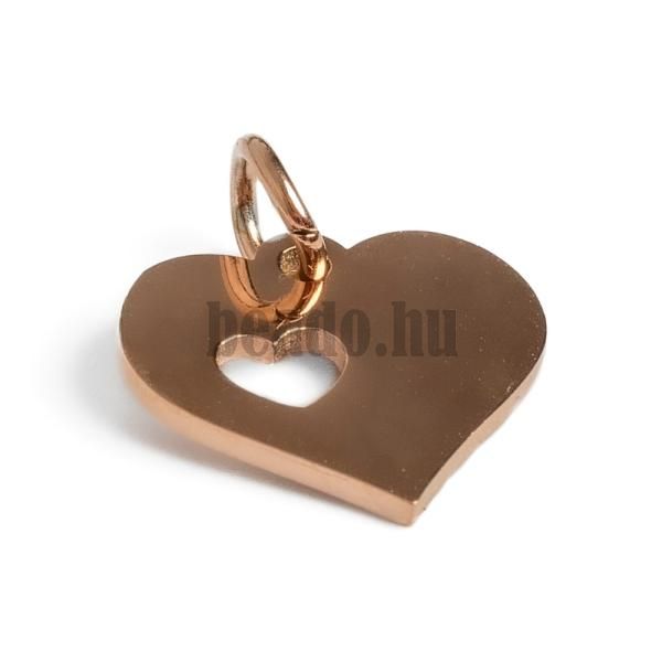 Szv medl szvecskvel 12x12 mm roz arany nemesacl