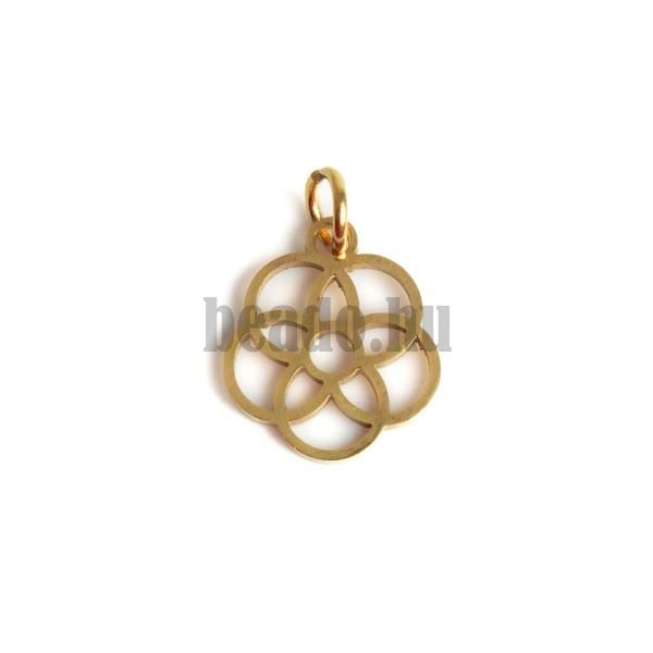 Virg medl 13x12 mm arany nemesacl
