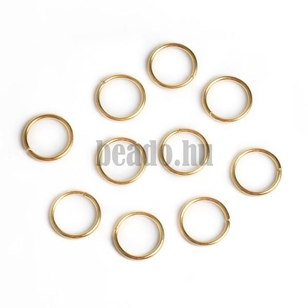 Szerel karika 8 mm arany nemesacl 10 db
