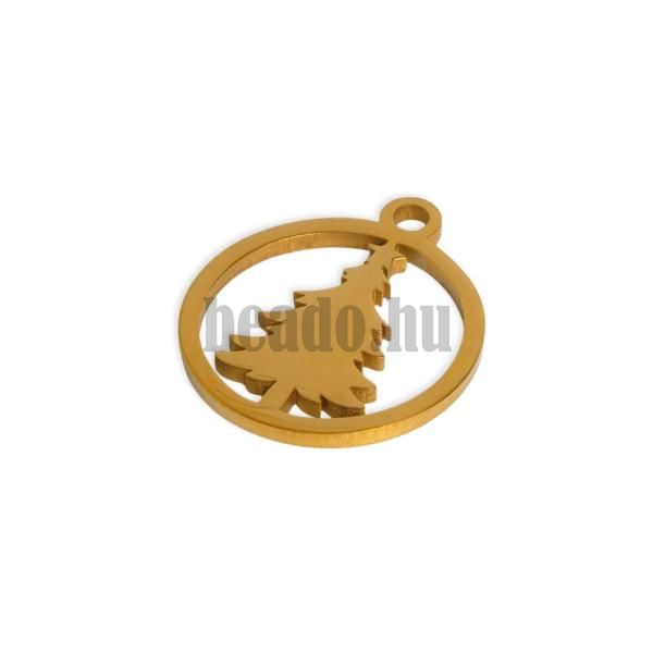 Karcsonyfa medl 12 mm arany nemesacl