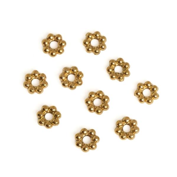 Vir�g gy�ngy 4 mm nemesac�l arany 10 db (ion plating)