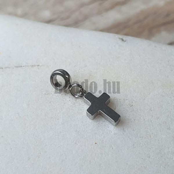 Kereszt medl gynggyel s szemmel 15 mm ezst nemesacl