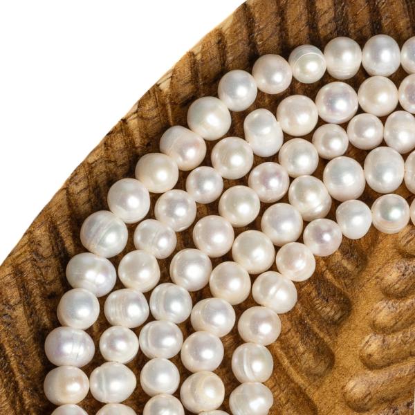 Teny�sztett gy�ngy gy�ngy�k 5-6 mm mm zsin�r