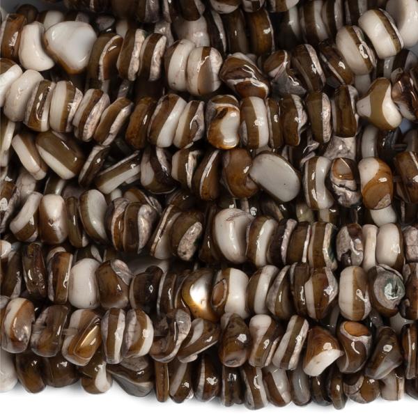 Gy�ngyh�z barna gy�ngy�k 5x3mm �sv�nyt�rmel�k zsin�r