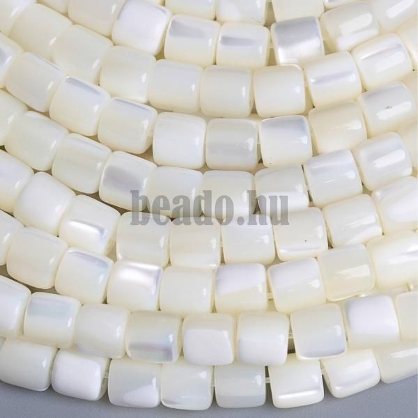 Gyngyhz fehr gyngyk 4x4 mm hengerek zsinr