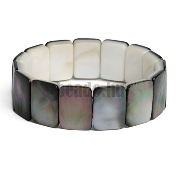 Karkt lapos gyngyhz gyngyk fekete 18x13 mm