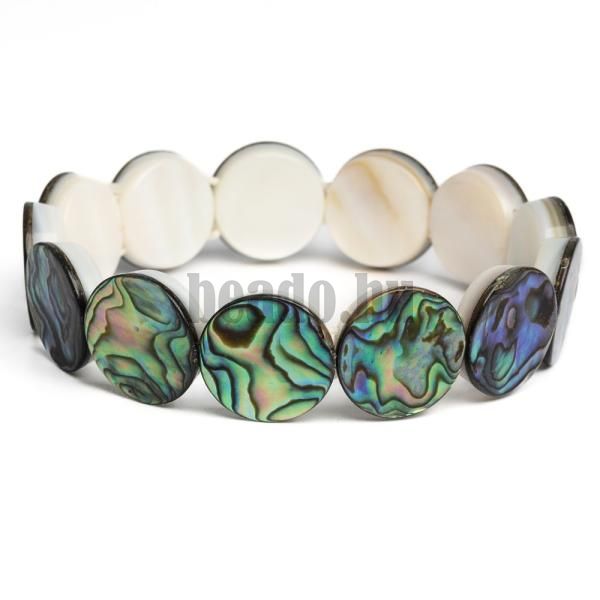 Karkt lapos abalone kr alak kagylgyngybl 16 mm