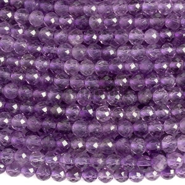 Ametiszt gyngyk 3 mm csiszolt A minsg zsinr