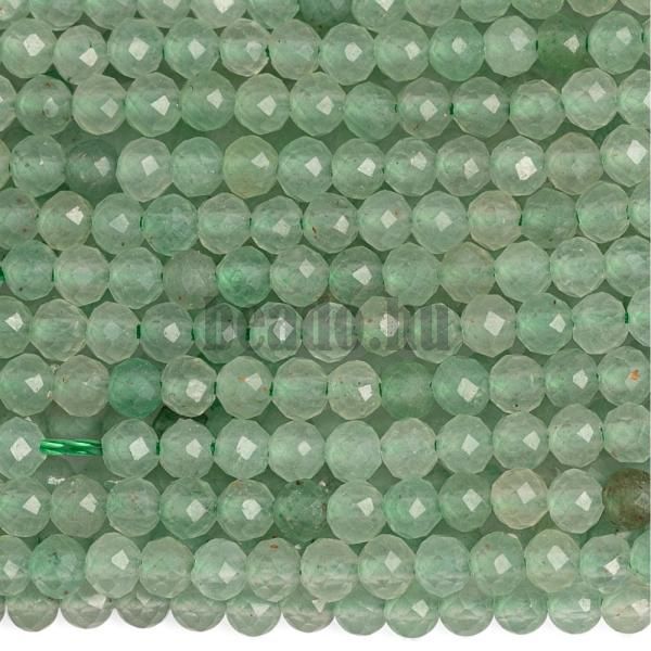 Aventurin zld gyngyk 2,5 mm csiszolt zsinr