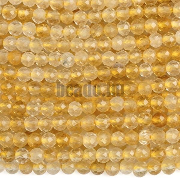 Citrin gyngyk 2,5 mm csiszolt A minsg zsinr