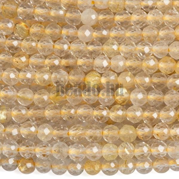 Kristly arany rutillal gyngyk 2,5 mm csiszolt zsinr