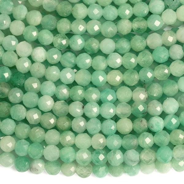 Smaragd gy�ngy�k 3 mm csiszolt A min�s�g� f�lhossz� zsin�r