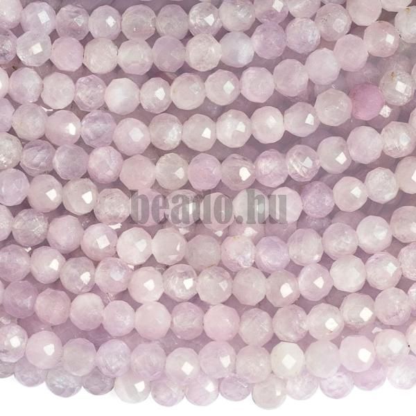 Kunzit gyngyk 2,5 mm csiszolt A minsg flhossz zsinr