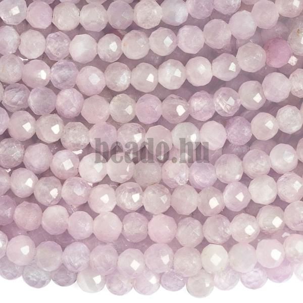 Kunzit gyngyk 3 mm csiszolt A minsg flhossz zsinr