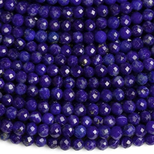 Lapis lazuli gyngyk 2,5 mm csiszolt A minsg flhossz zsinr