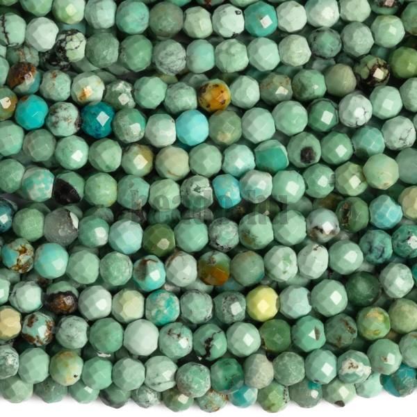 Trkiz termszetes gyngyk 2 mm csiszolt A minsg flhossz zsinr