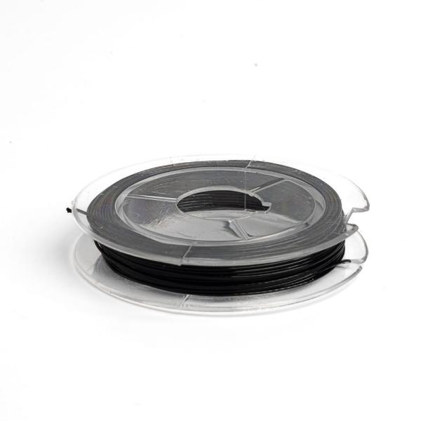 M�anyag bevonat� kordsz�l 0,45 mm fekete spulni 10 m