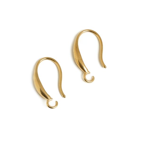 D�szes f�lbeval�akaszt� 19mm nemesac�l arany 2db