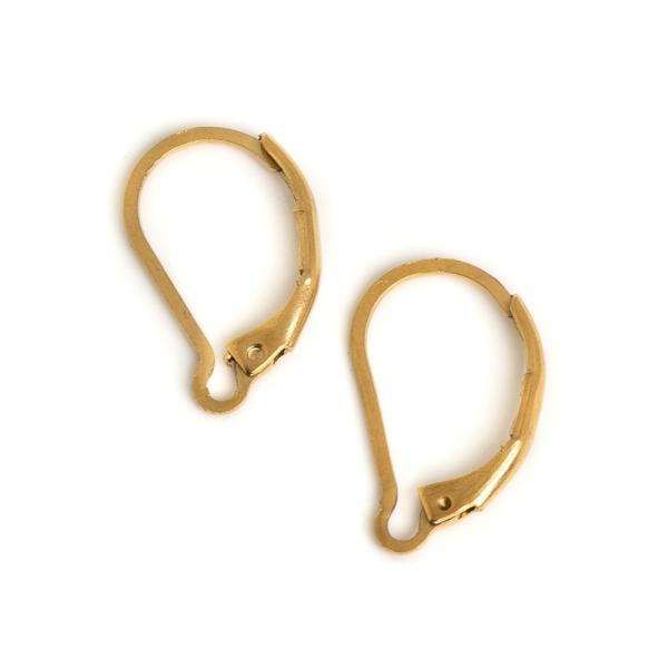 F�lbeval� akaszt� kamp� rnemesac�l arany 2 db (ion plating)