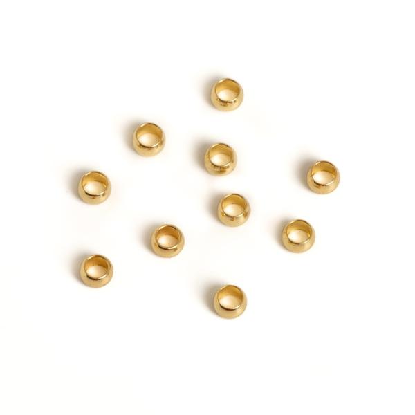 F�nk gy�ngy 3x2 mm nemesac�l arany 10 db