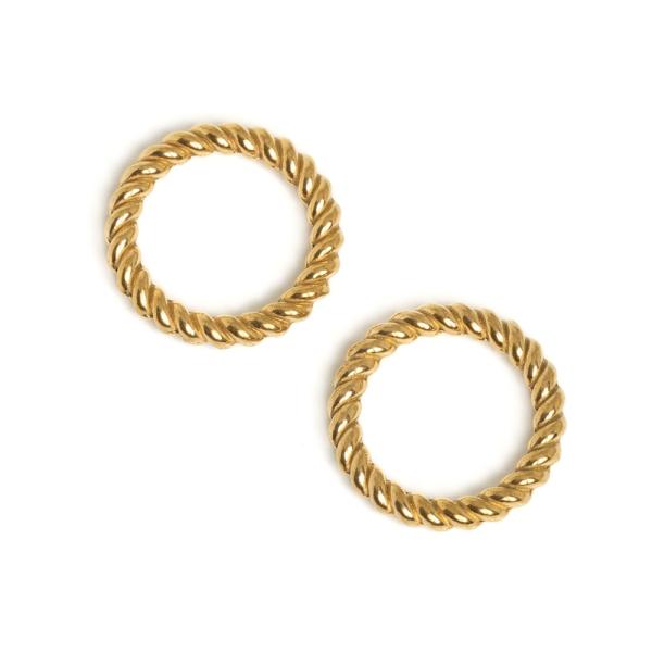 K�r alak� k�ztes gy�ngy 12 mm arany nemesac�l