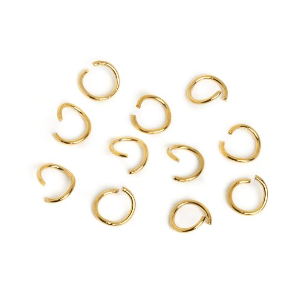 Szerel� karika 8 mm arany nemesac�l 10 db (ion plating)