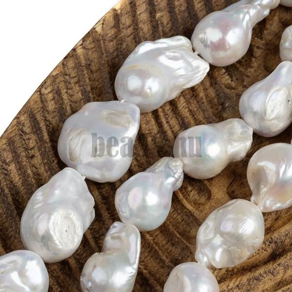 Folyami gyngyk 13x26mm baroque zsinr