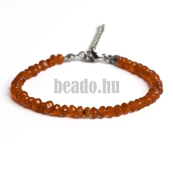 Karkt karneol csiszolt rondell