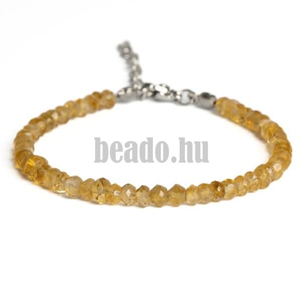 Karkt citrin csiszolt rondell