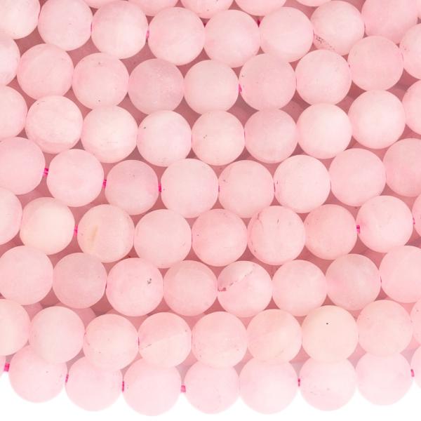 R�zsakvarc gy�ngy�k 6 mm matt inkl�zi�kkol zsin�r