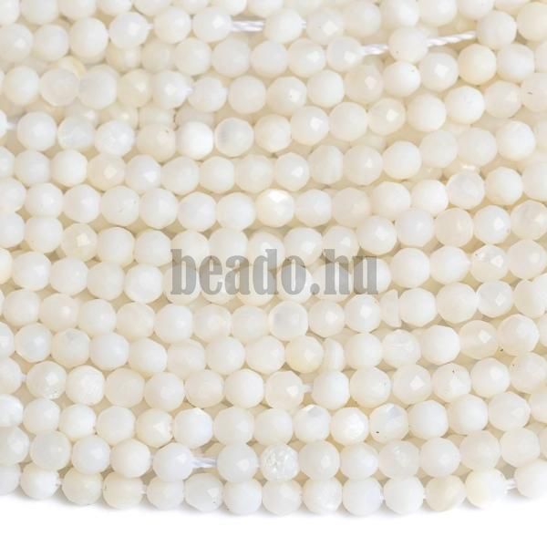 Gyngyhz fehr gyngyk 2,5 mm csiszolt zsinr