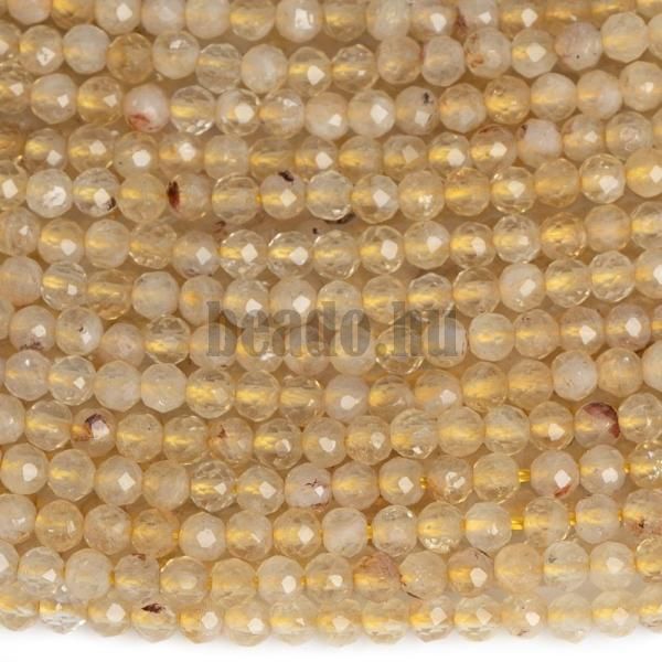 Citrin gyngyk 2,5 mm csiszolt zsinr