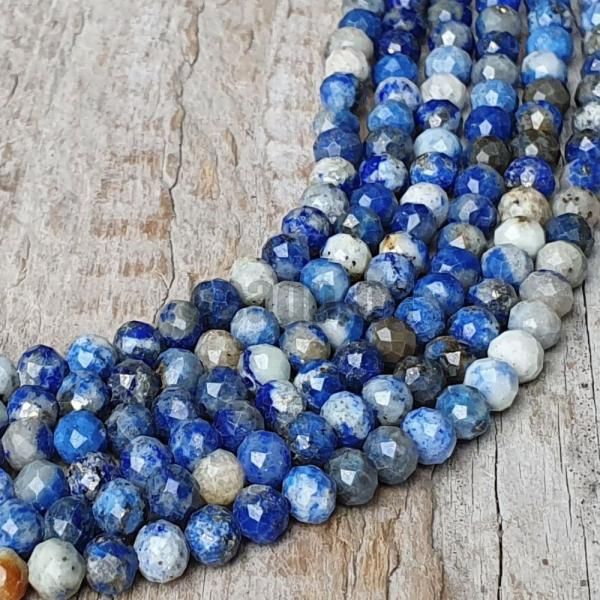 Lapis lazuli sznkeverk gyngyk 4 mm csiszolt zsinr