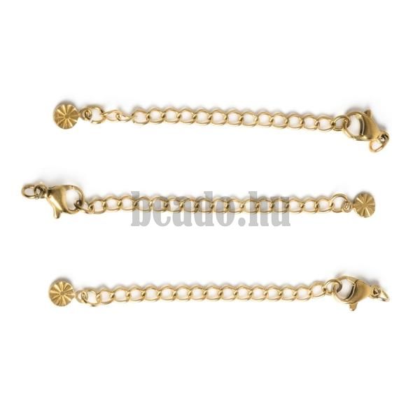 Hosszabbt lnc karabinerrel 3 db nemesacl arany tpus 3