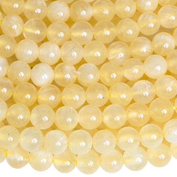 Vil�goss�rga jadeit gy�ngy�k 6 mm zsin�r